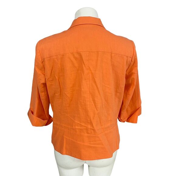 Coldwater Creek Blazer Womens Size 10 Jacket Harvest Fall Halloween Work Zip Up - Picture 9 of 16